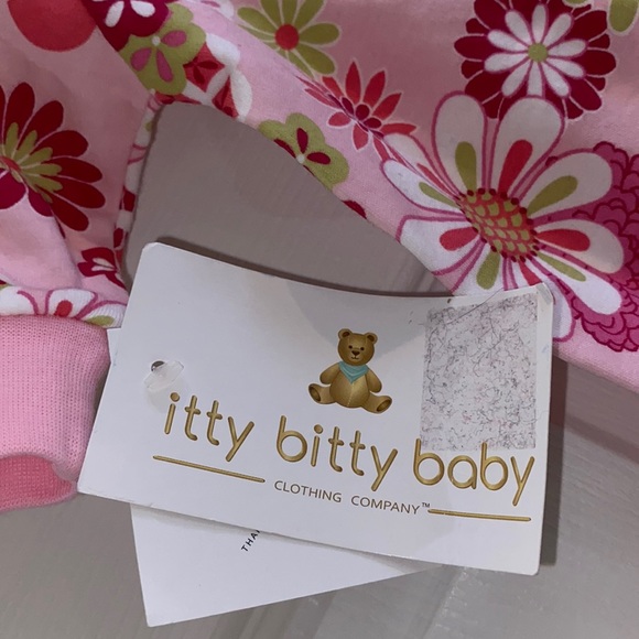 Itty Bitty Baby Infant Preemie Girl Footed Sleeper Outfit Pink 3-5 Pounds - Picture 4 of 10